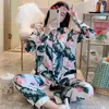 3xl-8xl Longo Pijama Sleepwear Plus Size Adultos Satin Mulheres Terno Nightgown Silk Nightie Wear Wear Home Roupas 210831