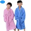 Child Bathrobe Roupão Longo Banho Robe Robe Sleepwear Meninas Rosa Robe Blue Roupao Meninos Vestes Pijamas Crianças Roupas de Banho Roupa 210901