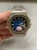 U1 relojes mecánicos automáticos de alta calidad masculino p 324 40 aniversario taladro diseño de lujo movimiento elegante 40 mm azul gems212l