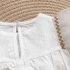 Sommar Short-Sleeved Sweet Romper Baby Girl Princess Bodysuits Kläder 210515