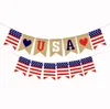 USA Swallowtail Banner Independence Day String Flags Brev Bunting Banners 4 juli Party Decoration SN5305