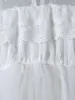 Flickor spetsinsats Ruffle Trim Mesh Dress She01