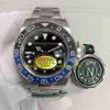 2 Color 904L Steel N Factory Cal 3186 Automatyczne zegarek Super V12 Wersja 116710 116719 Blue Black Ceramic Bezel 116710bl331t