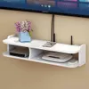 Schublade Organizer Punch-Free Wohnzimmer TV Wand Set-Seilkasten Rack Router Aufbewahrungsbox Wandbehang Dekorative Trennwand Schlafzimmer 210331