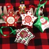 Scatole regalo di Natale Scatola di caramelle di Babbo Natale a forma di stella Scatole di buon Natale Borse per la casa Capodanno Decorazioni di Natale Regali per bambini GGE1876