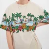 Women Loose T-shirts Personality Prints Cotton Jersey O-Neck Lady's Casual Summer Tops Short Sleeve Female Tees 210602