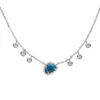 Correntes mulity cor natural azul pedra colares pingentes colorido moldura cz estação para mulheres gargantilha jóias bijoux271v