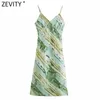 Women Sexy Tie Dye Print Sling Midi Dress Female Chic Backless Bow Zipper Spaghetti Strap Summer Beach Vestido DS8223 210420