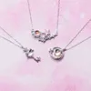 Dream Aurora Star Key Necklace Female Korean Female Student Chain Pendant Necklace Girl Best Friend Birthday Gift G1206