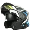 Motorradhelme ECE DOT-zugelassener Bluetooth-Helm, hochklappbar, für Herren und Damen, wasserdicht, doppelt, kratzfest, beschlagfrei, abnehmbarer Innenraum