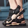 Sommer Herren Top Fashion 2022 Sandalen Schwarz Beige Mesh Leder Sandstrand Sandale Herren Schuhe Größe 38-44 Code: 93-1801619