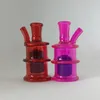 Colorful Mini Bong Oil Dab Rigs Hookah 10mm Joint Tiny Nail Glass Water Bongs Perc Bubbler Smoking Tobacco Dry Herb Recylcer Pipe
