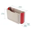 Car Seat Back Storage Box ABS Trash Can Seatback Organizer With Cup Drink Holder Small Food Tray Accessories