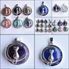 Charms Ustalenia Biżuteria Komponenty Nieuwe Tryb Kat Maan Wieszak Voor Ketting Ronde Natuursteen Leuke Kitten Lucky Sieraden Fit Vrouwen Kett