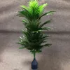 90cm 39頭の人工ヤシの植物の大きな熱帯の木の偽のヤシの葉のオフィスの装飾のためのシルクペルシャの葉の緑の植物211104