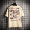 Glacialwhale 대형 티셔츠 남성 2021 여름 애니메이션 인쇄 티셔츠 Unisex 힙합 일본의 Streetwear Harajuku T 셔츠 G1217