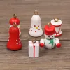 Wooden Christmas Tree Children's Handmade DIY Stereo Christmas Tree White Green Gold Xmas Layout Decorations Ornaments w-01210