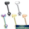 1Pc Médical En Acier Inoxydable Langue Mamelon Bar Piercing Industriel Barbell Boucle D'oreille Tragus Helix Oreille Piercing Bijoux De Corps 14G Usine prix expert conception Qualité