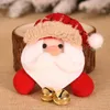 Ljus upp Jul Brosch Pins Santa med Jingle Bell Decorations for Woman Kids Xmas Party Favors Gifts Väska Charms XBJK2111