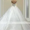 Luxus U-Ausschnitt Ballkleid Brautkleider 2022 Schulterfrei Spitze Applikationen Perlen Vestido de Novia Brautkleider Mariage