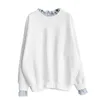 Yedinas Harajuku Trui Vrouwen Koreaanse Chic Sweatershirt Fake Twee Stuk Top Elegante Witte Sweaters Vrouwelijke Patchwork Pullover 210527