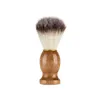 Brochas de afeitar para hombres Badger Hair Peluquería para hombres Aparato de limpieza de barba facial Herramienta de afeitado Cepillo de afeitar con mango de madera para hombres SN5366