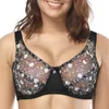 Big White Bras For Women Lace Bralette Plus Size Unpadded B C D DD E F 34 36 38 40 42 44 Sexy Lingerie Floral Mesh Wire Bone 210623