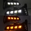 1 Pair For Hyundai Sonata 2021 2022 with Dynamic Yellow Turn Signal Car DRL LED Fog Lamp Daytime Running Light