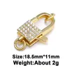 Riversr CZ Micro Pave Homard Fermoirs Blanc Rose Jaune Pistolet Noir Serrure Forme Connexion Ressort Boucle DIY Fabrication De Bijoux Fournisseurs