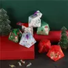 StoBag 20pcs Happy Merry Christmas Candy Chocolate Package Box Red/Green/White Cake Baby Show Decoration Supplies 210602