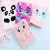 21 * 15cm Vinter Varmtecknad PLUSH Notepads Notebook Cat Rabbit Panda Portable Diary Planner Anteckningsblock Stationery Julklapp