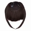 3pc Clip In Bangs Real Human Hair Tjock Bangs Fringe Med Tempel För Kvinnor Naturligt Flat Neat Bangs Hair Clip Extension W220308