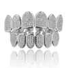 Hip Hop Smycken Mens Diamant Grillz Tänder Personlighet Charms Guld Iced Out Grills Men Mode Tillbehör