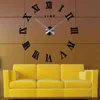 Roman Numerals Wall Clock Acrylic Material Self-adhesive Modern Home Decor 3D DIY Digital Wall Clocks Stickers Living Room 211110