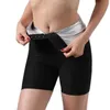 Corpo shaper calças sauna shapers suor sauna efeito calças de emagrecimento fitness curto shapewear treino ginásio leggings fitness calças 210708