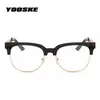 Marque de mode Designer lunettes de soleil claires femmes hommes optique Prescription lunettes cadres Vintage lunettes en verre uni