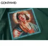 GONTHWID Virgin Mary T-shirt da uomo T-shirt a maniche corte stampate divertenti Estate Hip Hop Casual Top in cotone Tees Streetwear 210629