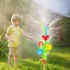 3-en-1 Sprinkler Spray d'eau extérieure Enfants Piscine Jouets Rotation Bébé Bain Fleur d'été 210712