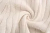 Set da 2 pezzi Maglione Tute Donna Pantaloni lavorati a maglia + Collo Pullover Maglione Set Autunno Inverno Abito lavorato a maglia femminile Abbigliamento bianco 210521