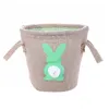 120pcs Easter Bunny Bag Festive Party Egg Hunts Handbag With Handle Rabbit Ear Jute Cloth Easter Gift Basket For Easter Day By Sea DAP443