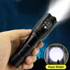 Latarka LED Ultra Bright Latarka T6 / L2 Outdoors Wodoodpoodpoodpound Akumulator 18650 Latarki baterii Turystyka Camping Light