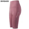 Bivigaos Letter Printed Sport Running Shorts Kvinnor Hög midja Elastisk Fitness Sexig Hip Snabbtorkad Sommarbiker 210714