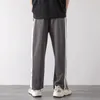 Erkek Pantolon Kore Giysileri Joggers Basketbol Punk Erkek Giyim Gevşek Şerit Damla Düz Eğilim Rahat Pantolon Yığılmış Sweatpants