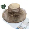 Spring And Summer Mesh Flower Folding Breathable Top Hat Outdoor Travel Sunscreen Beach Sun Fashion Ladies Sunshade Hats