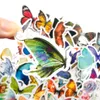 50pcs Colorful Beautiful Butterfly Stickers Skate Accessories For Skateboard Laptop Luggage Bicycle Motorcycle Phone Car Decals Party Decor