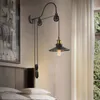 Retro Wall Lamp Loft Industrial Wrought Iron Light American Pulley Lifting Bar Cafe Restaurant Home Decorative Led Lighting287I