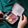 Mini Travel Jewelry Organizer Box Storage Case Girl Portable PU Skórzane kolczyk Ring Naszyjnik