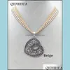 Girocolli Pendenti delle collane Boemia Ciondolo vintage Cristallo di moda Collana con stella alpina fortunata Collana con ciondolo per donna Corda regalo Gioielli Goccia all'ingrosso D