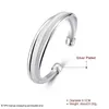 925 Sterling Silver Moda Duża Siatkowana Bransoletka Kobiety Bangle Wedding Engagement Jewelry