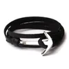 Charme Armbänder Legierung Anchor Multilayer Leders Bangles Mode Retro Armband Für Männer Frauen Freundschaft Geschenk SL016